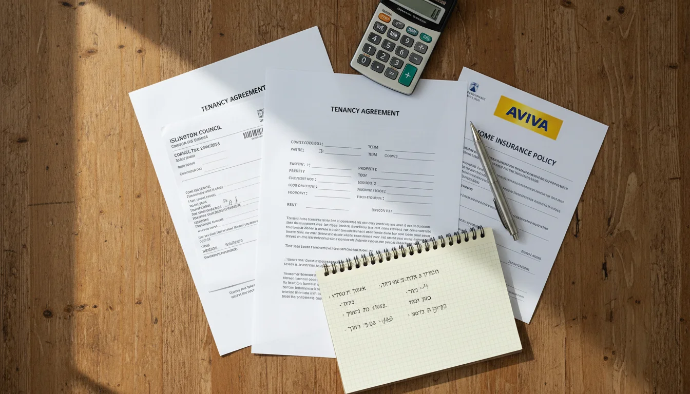 מסמכי השכרת דירה בלונדון - חוזה שכירות, council tax, ביטוח והערות בעברית