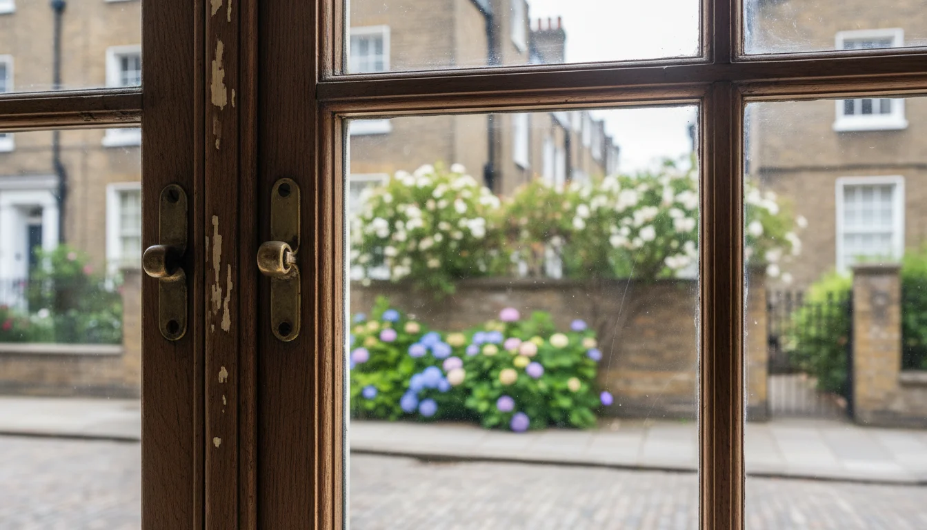 חלון אגוז מקורי במבנה רשום - פרט אדריכלי שדורש שימור