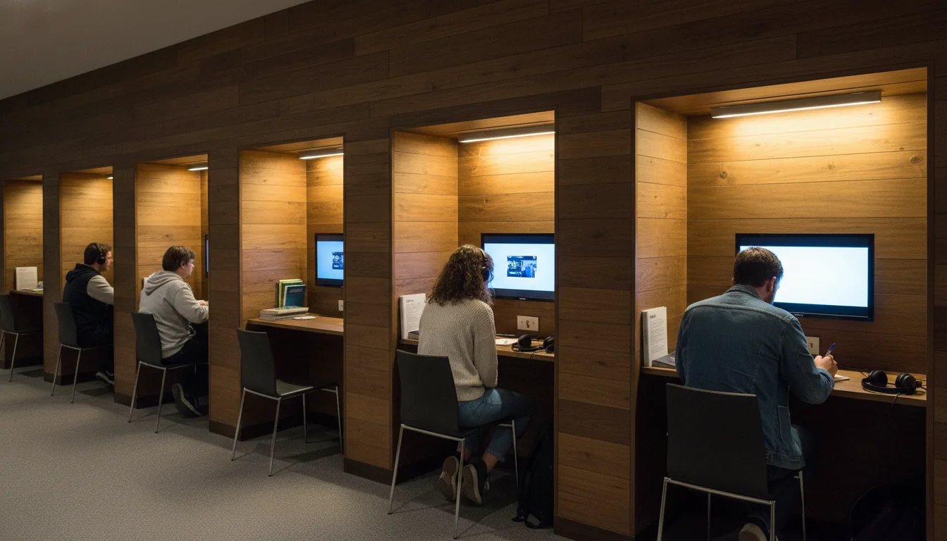 Mediatheque ב- BFI Southbank - תאי צפייה אישיים לארכיון הקולנוע הבריטי, פתוחים לקהל ללא תשלום