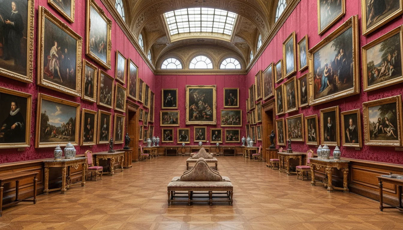 Wallace Collection - The Great Gallery ב- Hertford House עם ציורי Old Masters על הקירות